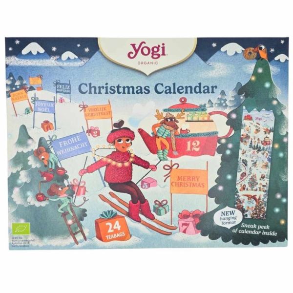 Yogi Tea Calendrier de l'Avent 24 Teabags - Sélection d'infusions bio aux plantes et épices