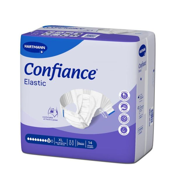 Confiance Elastic 9 gouttes taille XL - 14 sachets