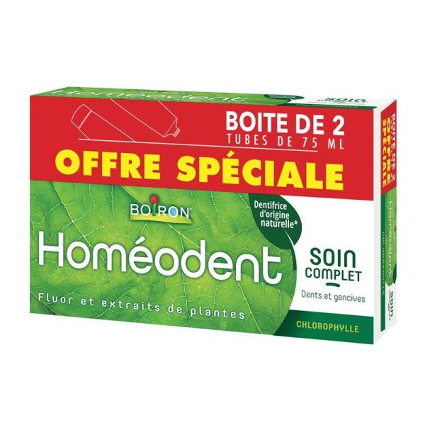 Homéodent Dentifrice Soin Complet Chlorophylle - Lot de 2x75ml