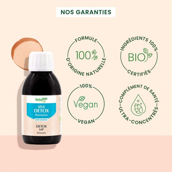 HerbalGem Sève Detox Bio 250ml – Drainage et vitalité