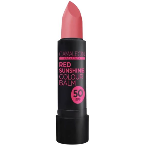 Camaleon Cosmetics Baume à Lèvres Hydratant Rouge Red Sunshine – Réparateur et protecteur SPF 50