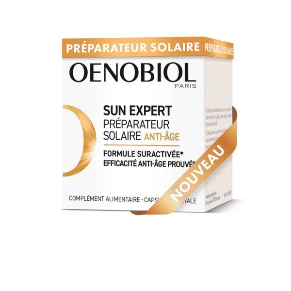 Oenobiol Sun Expert Préparateur Solaire Anti-âge - 30 Capsules -  Préparation de la peau au soleil