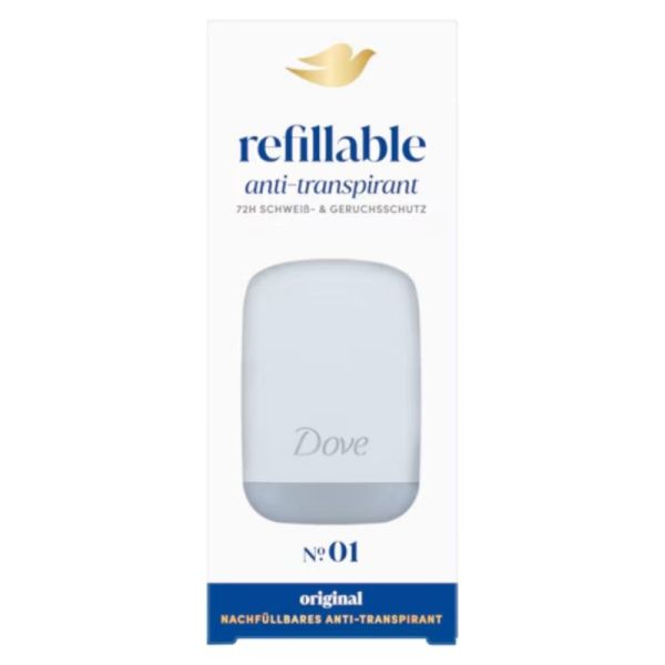 Dove Déodorant anti-transpirant Refillable Starter Nr. 01 Original Kit 1x + Recharge 35ml - Protection anti-transpirante et anti-odeurs 72h