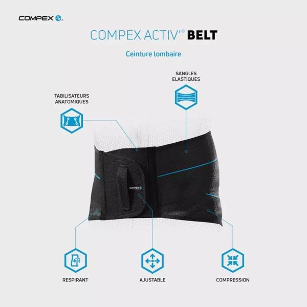Donjoy Compex Activ’ Belt Ceinture de Soutien Lombaire Proprioceptive