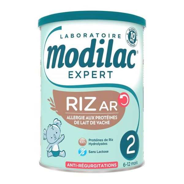 Modilac Lait 2eme Age RIZ AR 2 Expert De 6 a 12 mois 800g