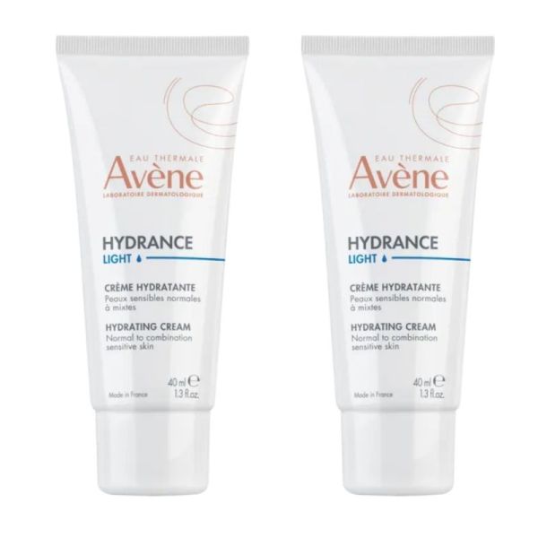 Avene Hydrance Légère crème Hydratante - 2x40ml - Peaux normales à mixtes
