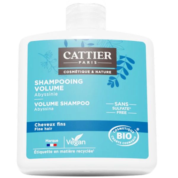 Cattier Shampoing Cheveux Fins Volume Bio 250ml – Densité et légèreté