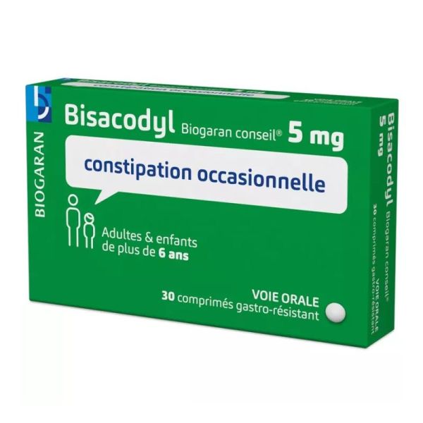 Biogaran Bisacodyl 5mg Constipation Occasionnelle - 30 Comprimés