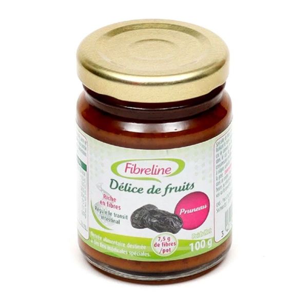 Délical Fibreline Purée de Pruneaux - Apport en Fibre et Transit Intestinal - 100g