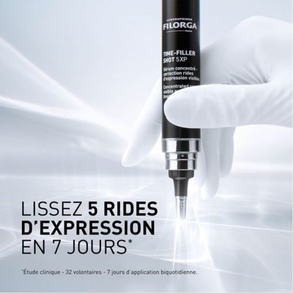 Filorga TIME-FILLER SHOT 5 XP Sérum Concentré Rides d'Expression 15 ml – Soin décrispant ciblé effet botox-like