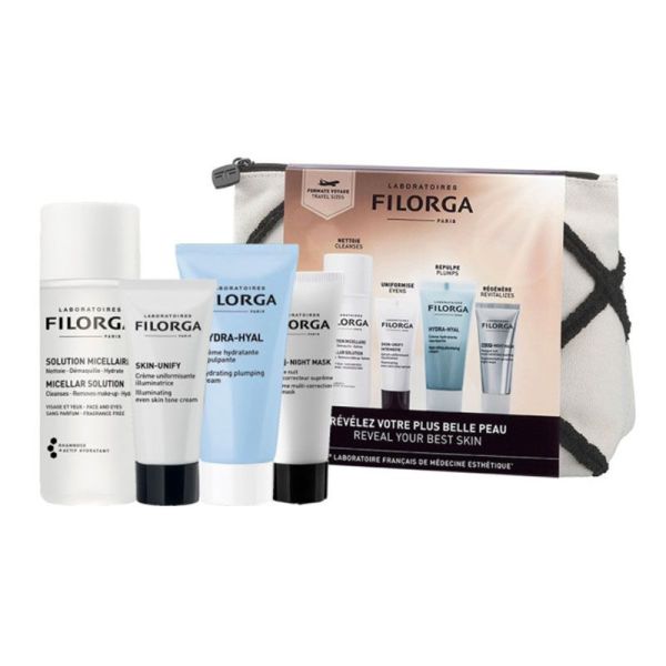 Filorga Kit Routine d'Été - Routine Beauté Complète - Avec Trousse de Toilette OFFERTE