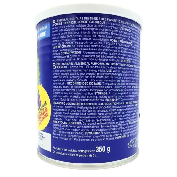 Delical En Cuisine Mon Mix Calories Maltodextridine 350 g - Enrichissement calorique neutre