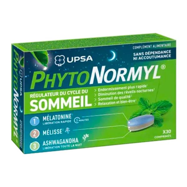 UPSA Phytonormyl Sommeil - Régulateur du Cycle du Sommeil - 30 Comprimés