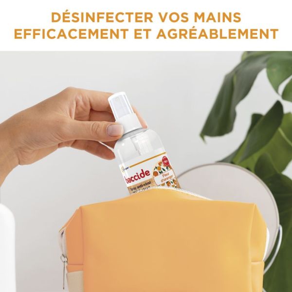 Baccide Spray Anti-viral Désinfectant - Mains & Surfaces - Fleur d'Oranger - 100ml