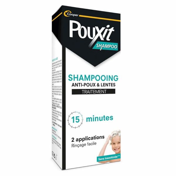 Pouxit Shampoo Shampooing Anti-Poux Et Lentes Flacon 200ml - Traitement 15 Minutes, doux, sans insecticide