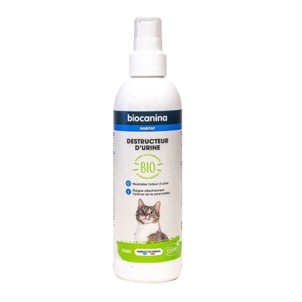 Biocanina Destructeur d'Urine Chat Bio - 240 ml - Élimine et prévient les odeurs