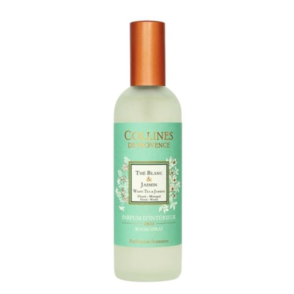 Collines de Provence Parfum d’Intérieur Thé Blanc & Jasmin Spray – parfum frais et floral apaisant