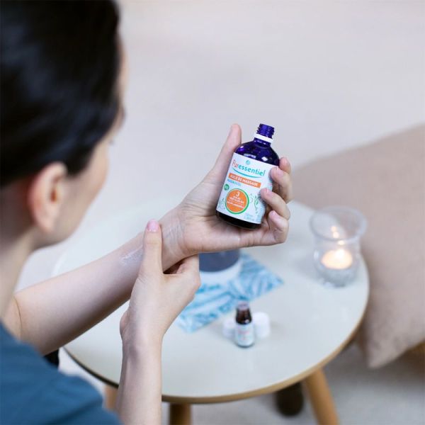 Puressentiel Huile de Massage aux 3 Huiles Végétales Bio 100 ml – Nourrit, protège et répare la peau et les cheveux