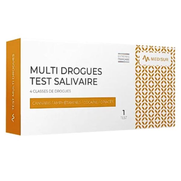 Medisur Test Salivaire Multi Drogues - 1 test - Dépistage rapide et fiable de la consommation