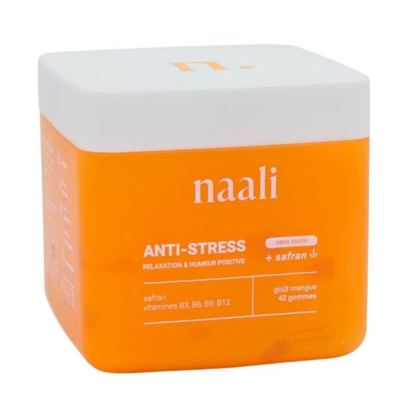 Naali Gummies Anti-Stress & Anxiété au Safran - 42 Gommes goût Mangue
