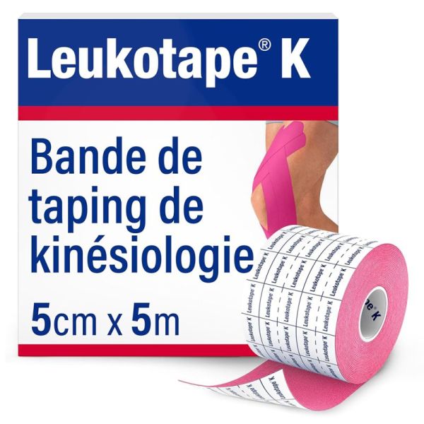 Actimove Leukotape K Bande de Taping 5cm x 5m Rose – Soutien et soulagement