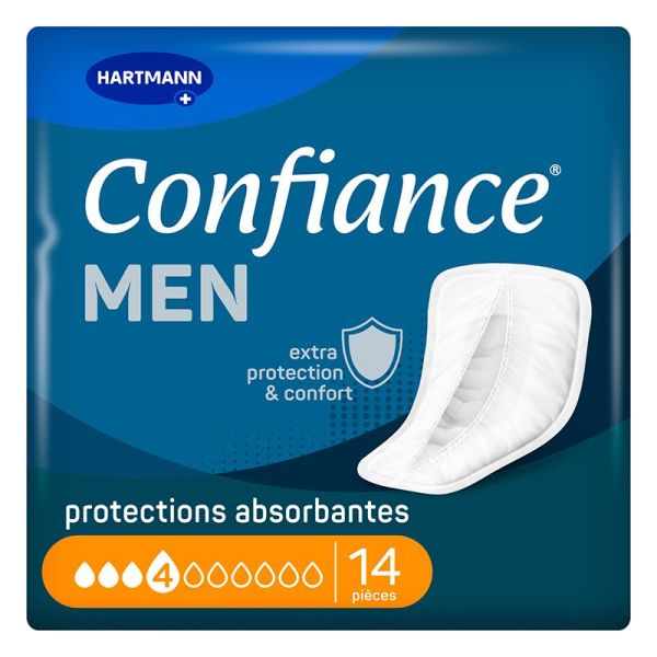 Hartmann Confiance MEN Pads - Protections Absorbantes - 4 gouttes - 14 pièces