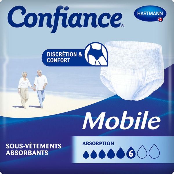 Confiance Mobile Protections Absorbantes 6 Gouttes - Taille XL - 14 Pièces