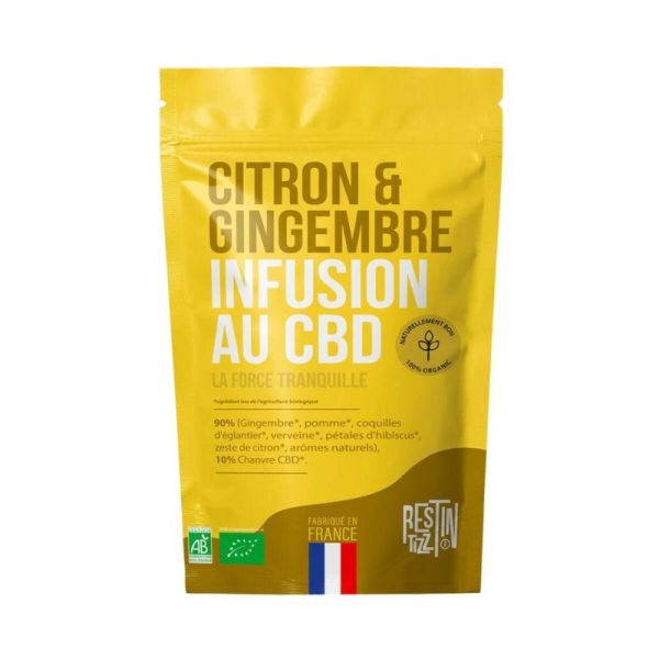 Rest In Tizz Infusion au CBD Citron & Gingembre Bio - 50g