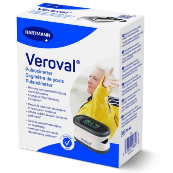 Veroval Oxymètre de Pouls Hartmann - Mesure précise de la saturation en oxygène et de la fréquence cardiaque