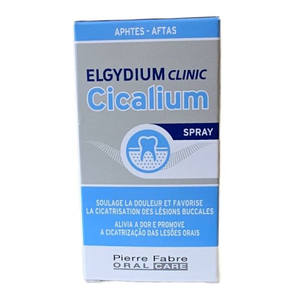 Elgydium Clinic Cicalium Spray 15 ml - Aide au traitement des aphtes et des lésions bucales