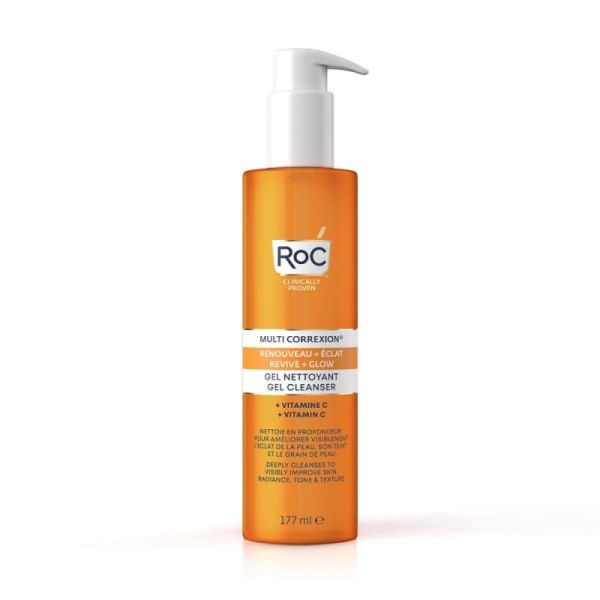 RoC Multi-Correxion Renouveau + Éclat 177 ml - Gel Nettoyant Profond qui Réveille l'Eclat