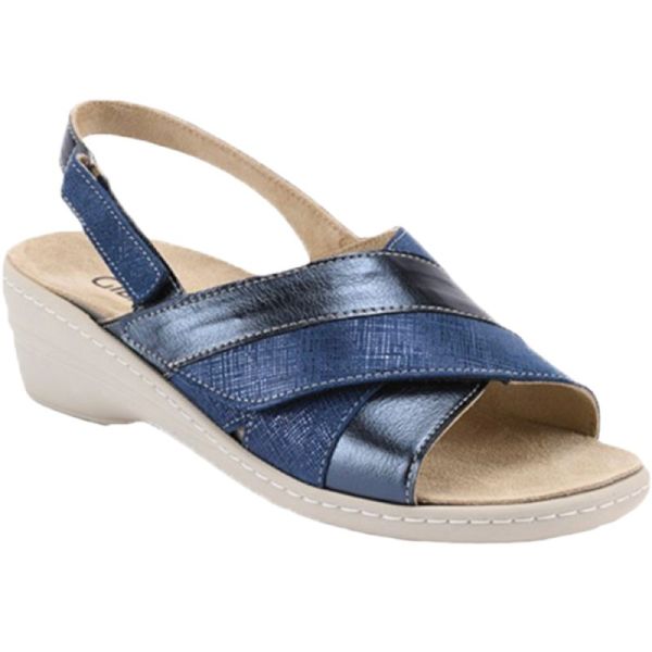 Gibaud CHUT Maresca Bleu Océan - Chaussures Confort Femme Pieds Déformés