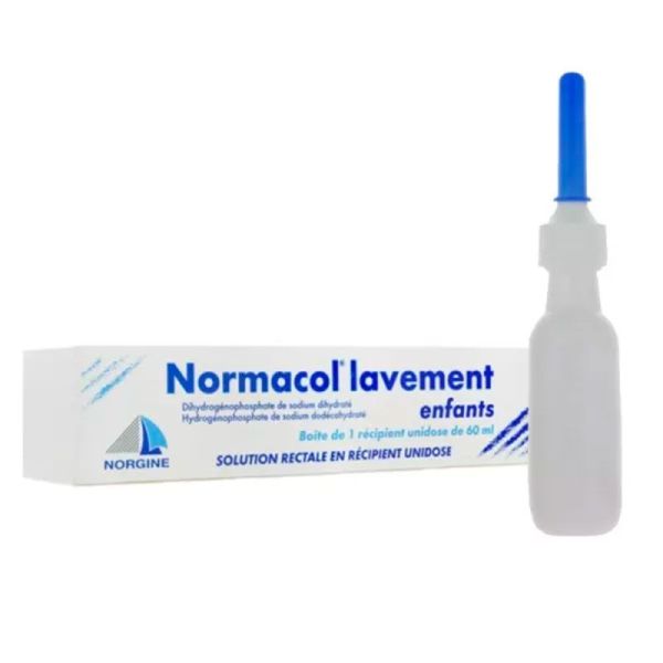 Norgine Normacol Enfant Lavement Unidose - Flacon 60 ml + canule