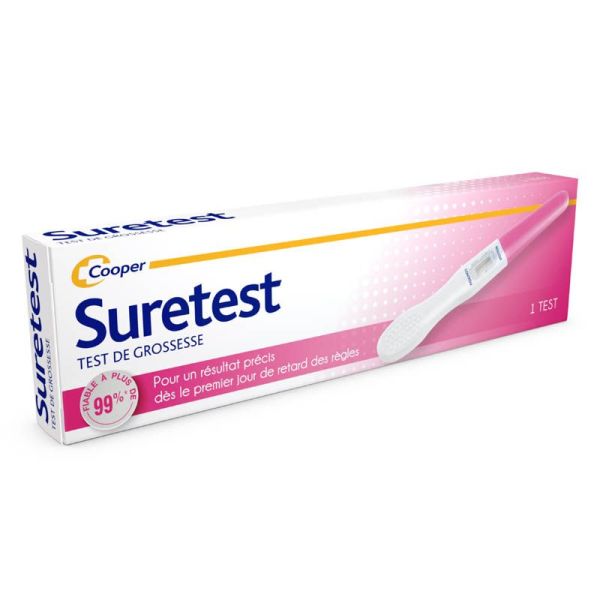 Suretest Test de Grossesse 1 test - Simple, Rapide & Fiable