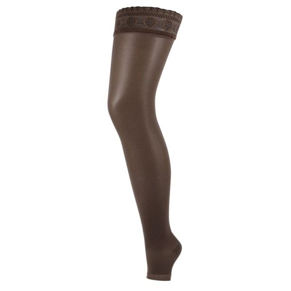 Thuasne Venoflex Incognito Absolu C2 Bas-Cuisses de Contention Pieds Ouverts Long – Effet seconde peau