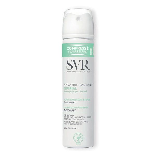 SVR Spirial Déodorant Anti-Transpirant Spray - 75 ml - Transpiration Normale à Excessive