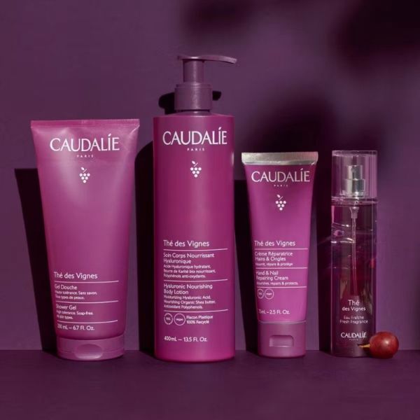 Caudalie Thé des Vignes Soin Corps Nourrissant Acide Hyaluronique 400ml - Grand format hydratant et parfumé