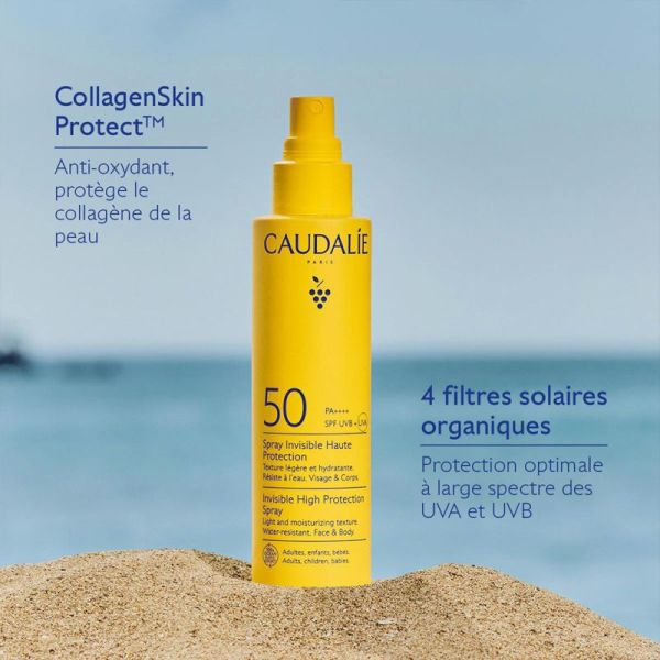 Caudalie Vinosun Protect Spray Solaire Invisible SPF50 75ml – Protection et antioxydant