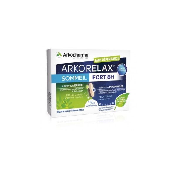 Arkopharma Arkorelax Sommeil Fort 8H 15 comprimés