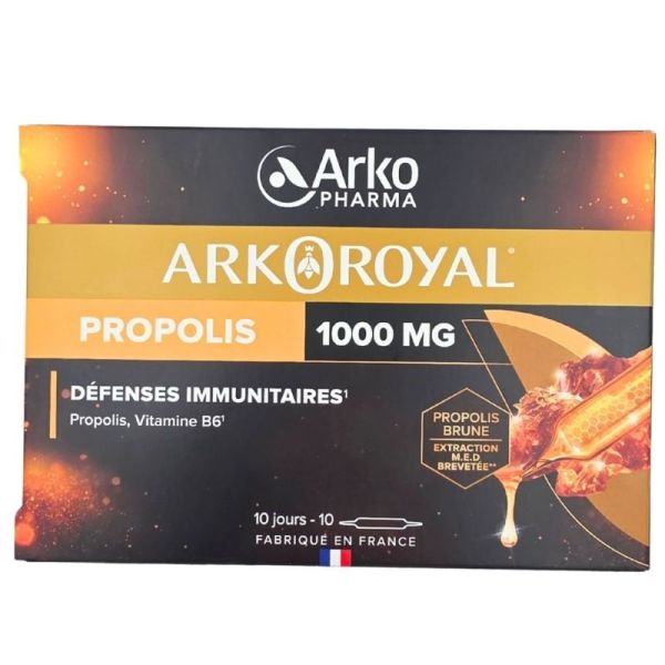 Arkopharma Arkoroyal Propolis 1000 mg 10 ampoules - Soutient les défenses immunitaires