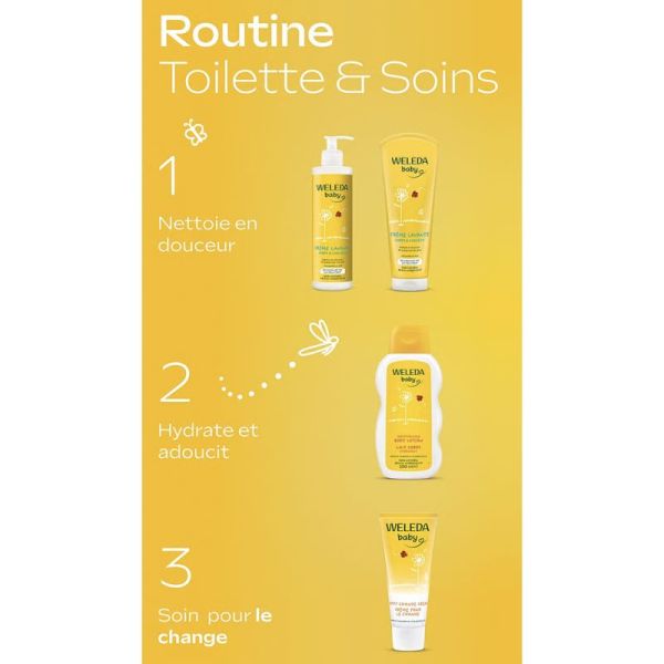 Weleda Baby Crème Lavante Corps et Cheveux Calendula 200ml – Apaisement et hygiène