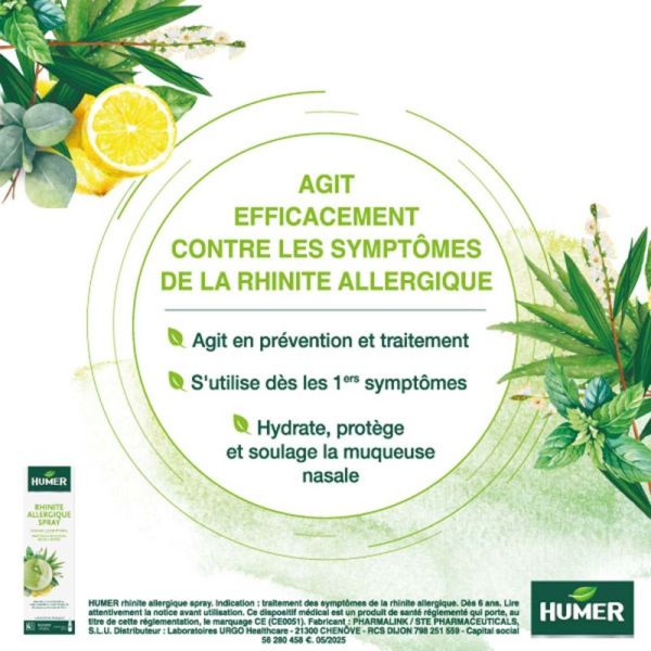 Humer Rhinite Allergique Spray Nasal 20 ml – Protection et soulagement