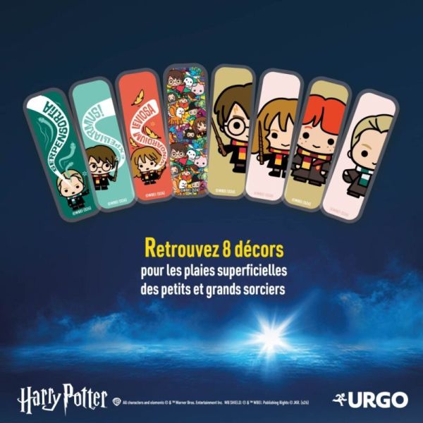 Urgo Pansements Harry Potter pour Enfants - 16 Pansements - Protège les petits bobos avec douceur et magie