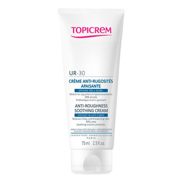 Topicrem UR-30 Crème Anti-Rugosités Apaisante - Lisse et Exfolie la Peau- 75ml