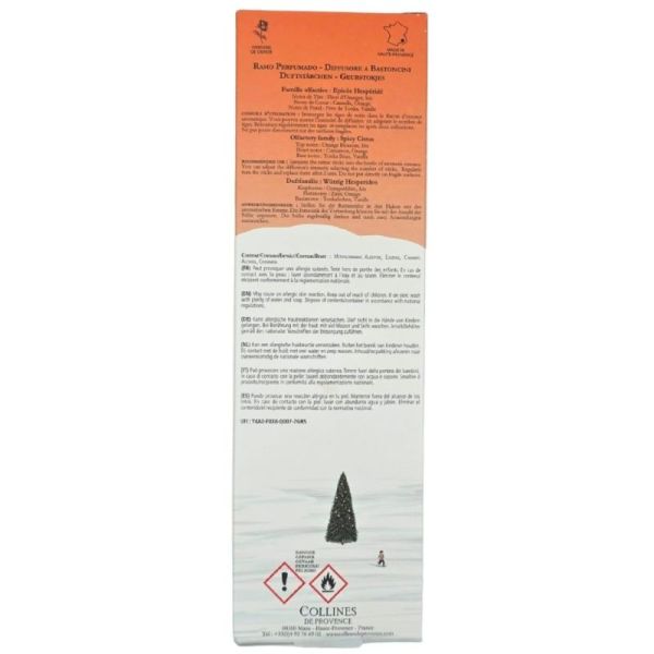 Collines de Provence Bouquet Parfumé Cannelle Orange 100 ml - Diffuseur de parfum d'ambiance