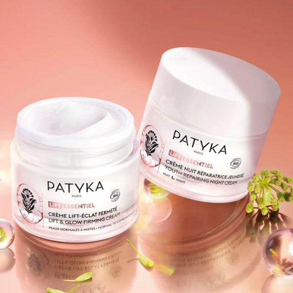 Patyka Lift Essentiel Crème Nuit Réparatrice Jeunesse Bio 50 ml – Triple correction anti-âge et teint unifié