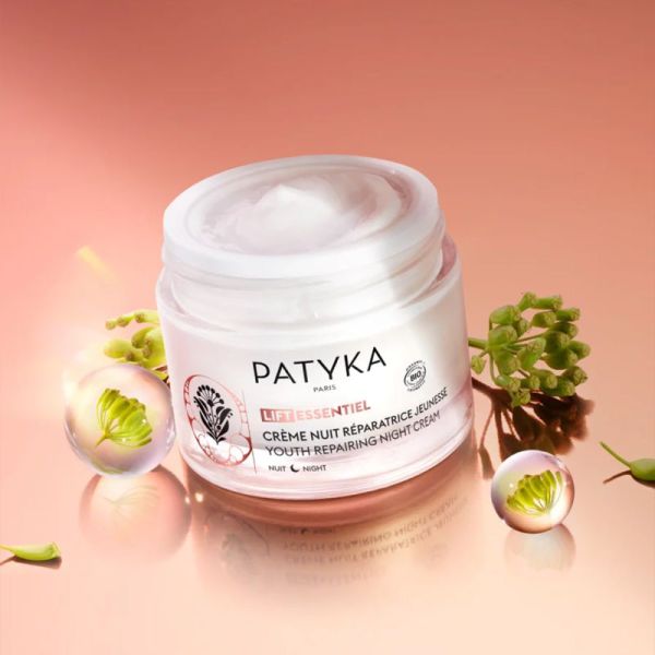 Patyka Lift Essentiel Crème Nuit Réparatrice Jeunesse Bio 50 ml – Triple correction anti-âge et teint unifié