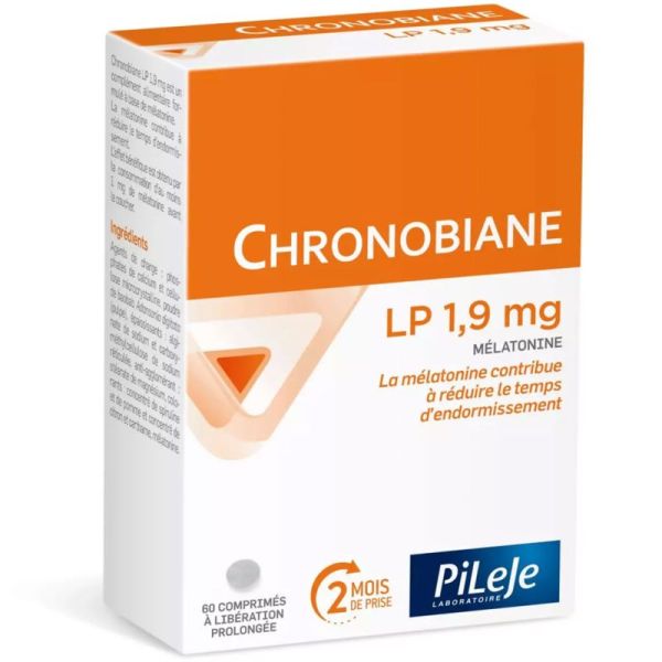 Pileje Chronobiane LP 1,9mg - 60 comprimés - Mélatonine pour un sommeil continu