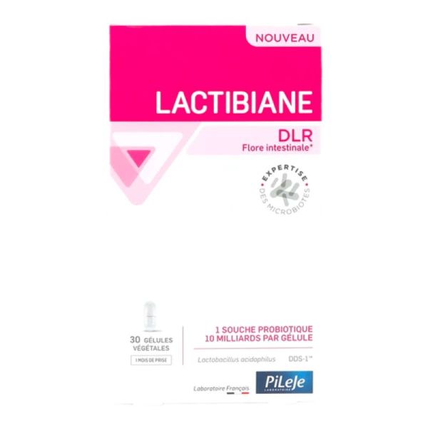 Pileje Lactibiane DLR Flore Intestinale - 30 Gélules Végétales - Soutien et équilibre de la flore intestinale