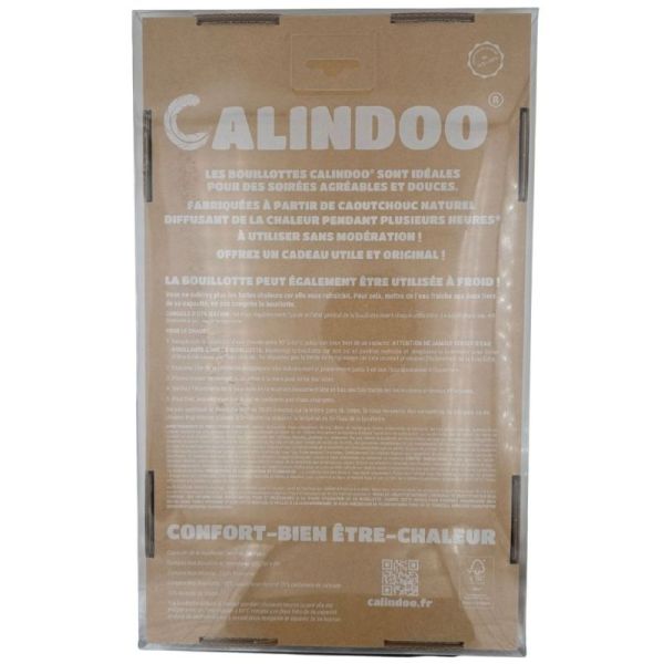 Calindoo Bouillotte à Eau et sa Housse Polaire 2 L Anthracite - Confort, chaleur réconfortante et utilisation à froid
